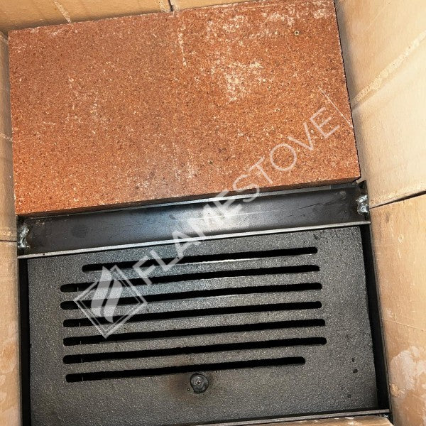 Flame Stove Çelik Yüksek Verimli Katı Yakıt Sobası, Ateş Tuğlalı, Schott Robax Camlı