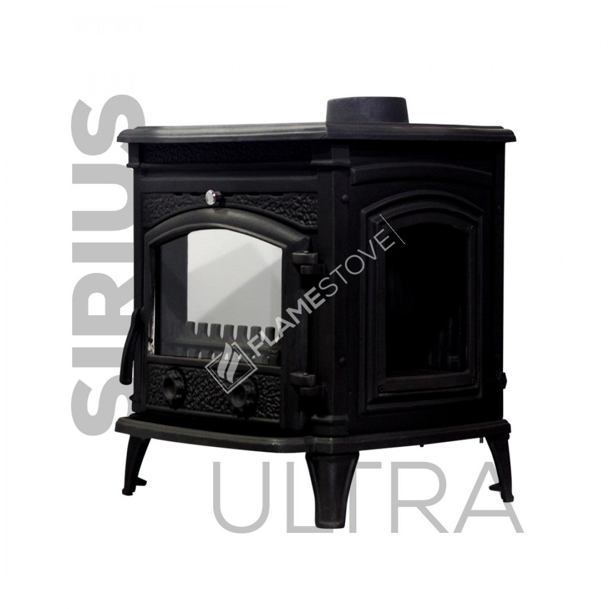 Sirius Ultra FS-14 Döküm Soba, Yüksek Verimli, Alman Seramik Camlı, 9 kW