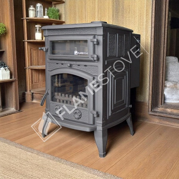 Sirius Mega Sulu Sistem Döküm Soba, Yüksek Verimli Çift Yanmalı Odun Kömür