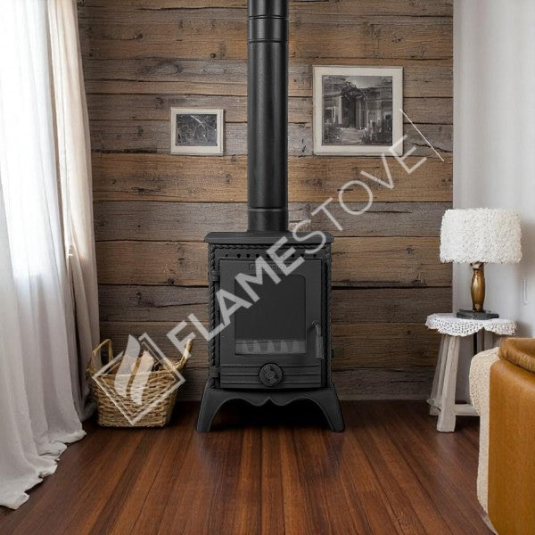 Minör Lüx 3 Camlı Döküm Soba: Yüksek Verimli Odun & Kömür Isıtıcı, A Sınıfı