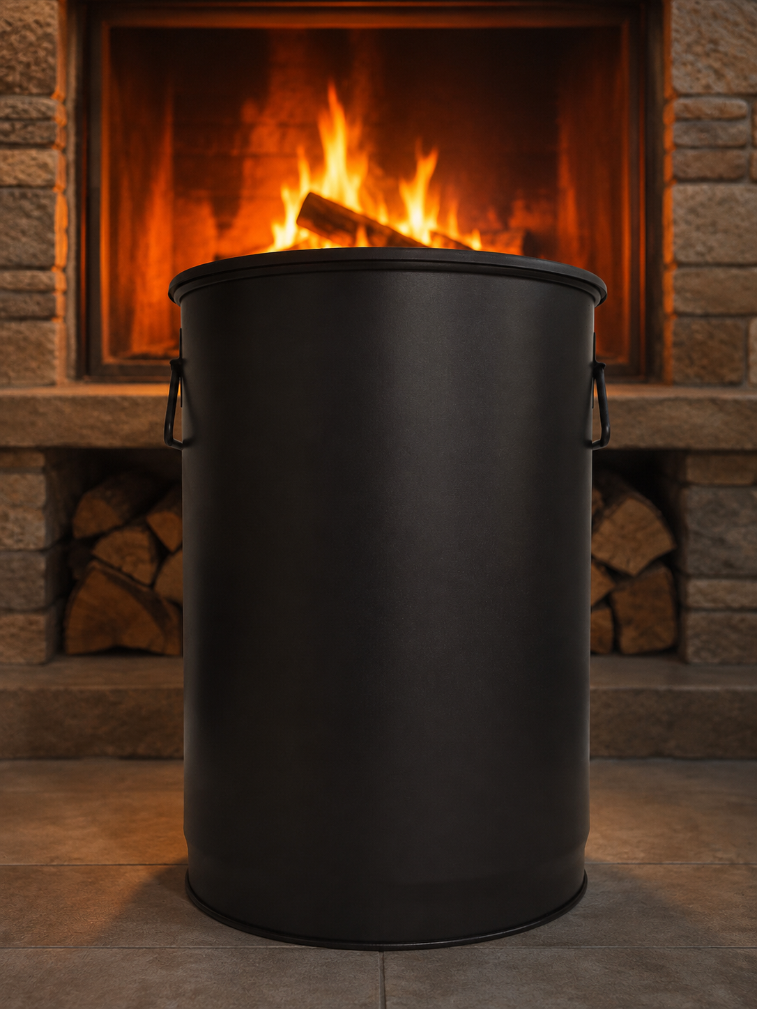 FS-282540 FLAME STOVE UZUN ÇİFT KULPLU ODUN KOVASI