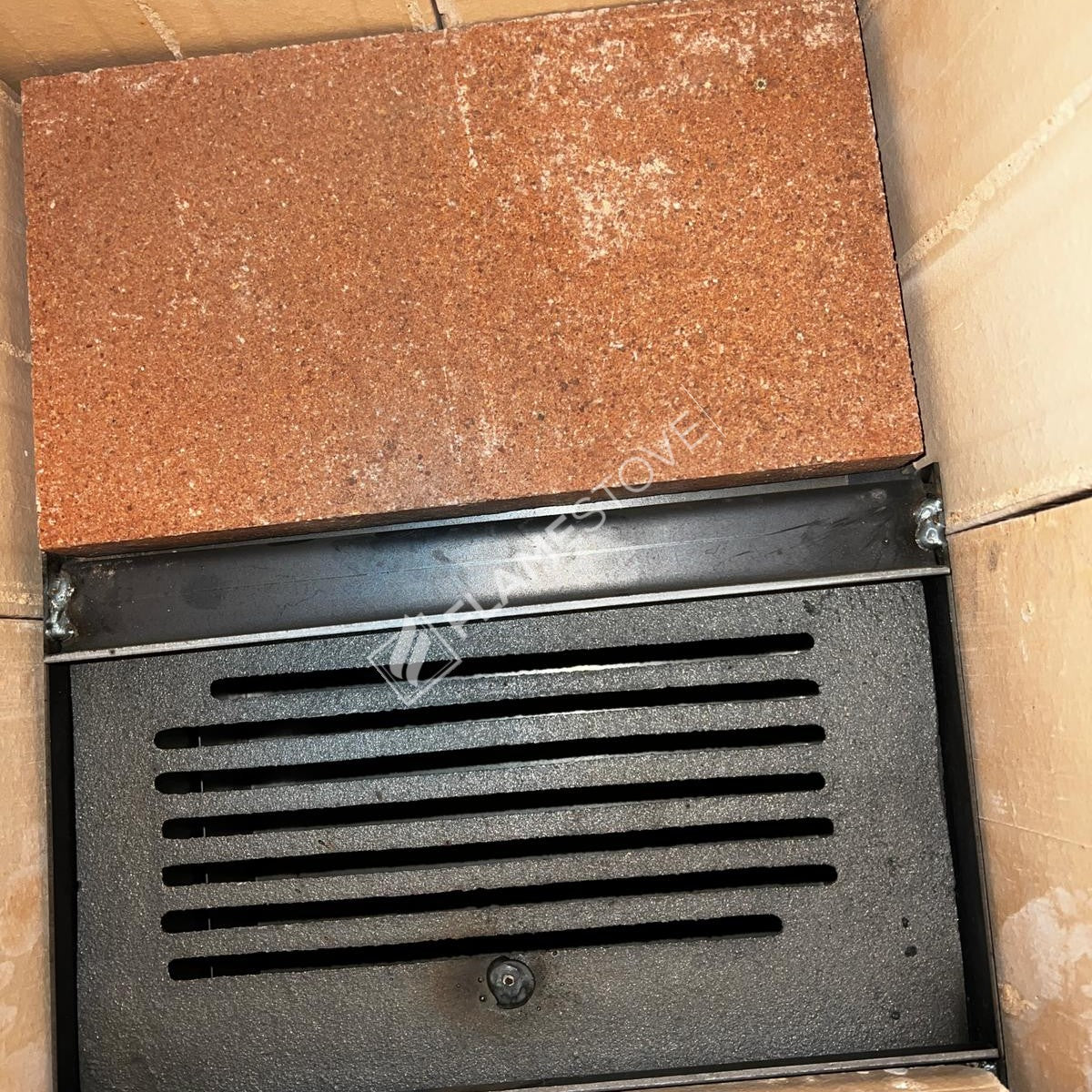 Yüksek Verimli Çelik Dış Yüzey Ateş Tuğlalı Soba, Alüminyum Maşa Takımı Odunluk Seti