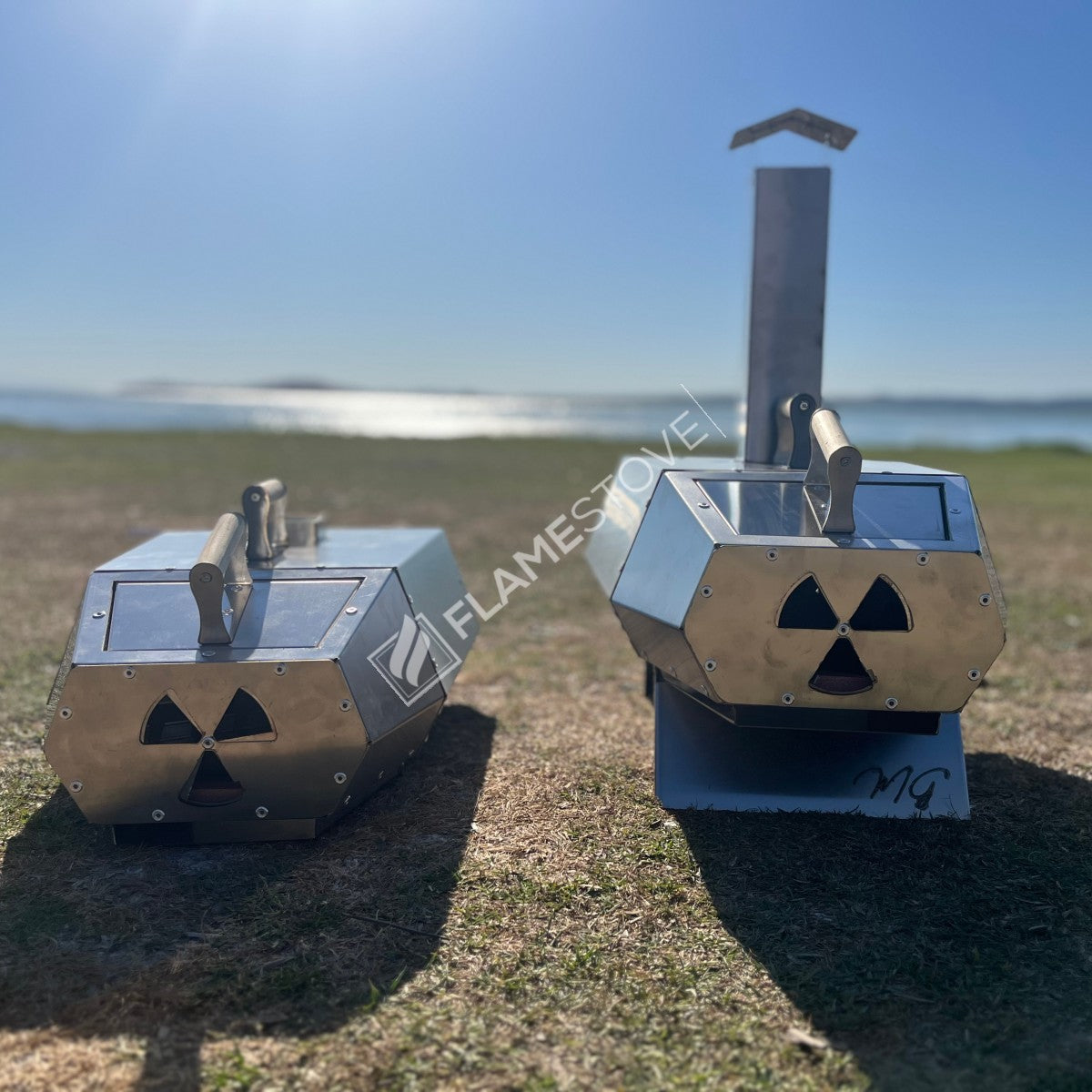 Flame Stove Taşınabilir Odunlu Pizza Fırını, Doğal Taşlı, Hızlı Pişiren, Çok Yönlü