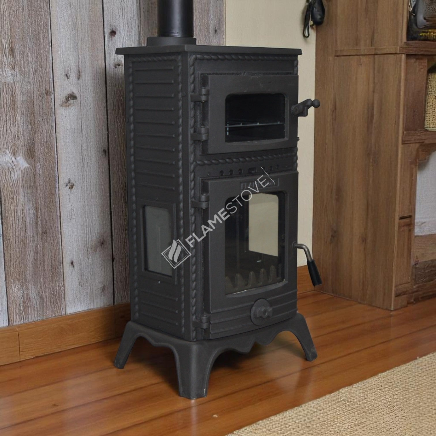 Major Lux 3 Camlı Pik Döküm Fırınlı Soba: Yüksek Verimli Odun Kömür Isıtıcı