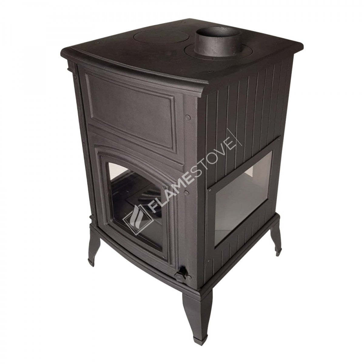 Sirius Maxi 4 Fırınlı Döküm Soba: Yüksek Verimli Odun Kömür Isıtıcı 15 kW