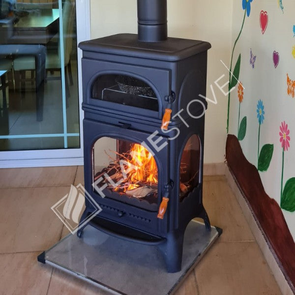 Modena Lux Oven Fırınlı Döküm Soba Yüksek Verimli 3 Camlı – FLAME
