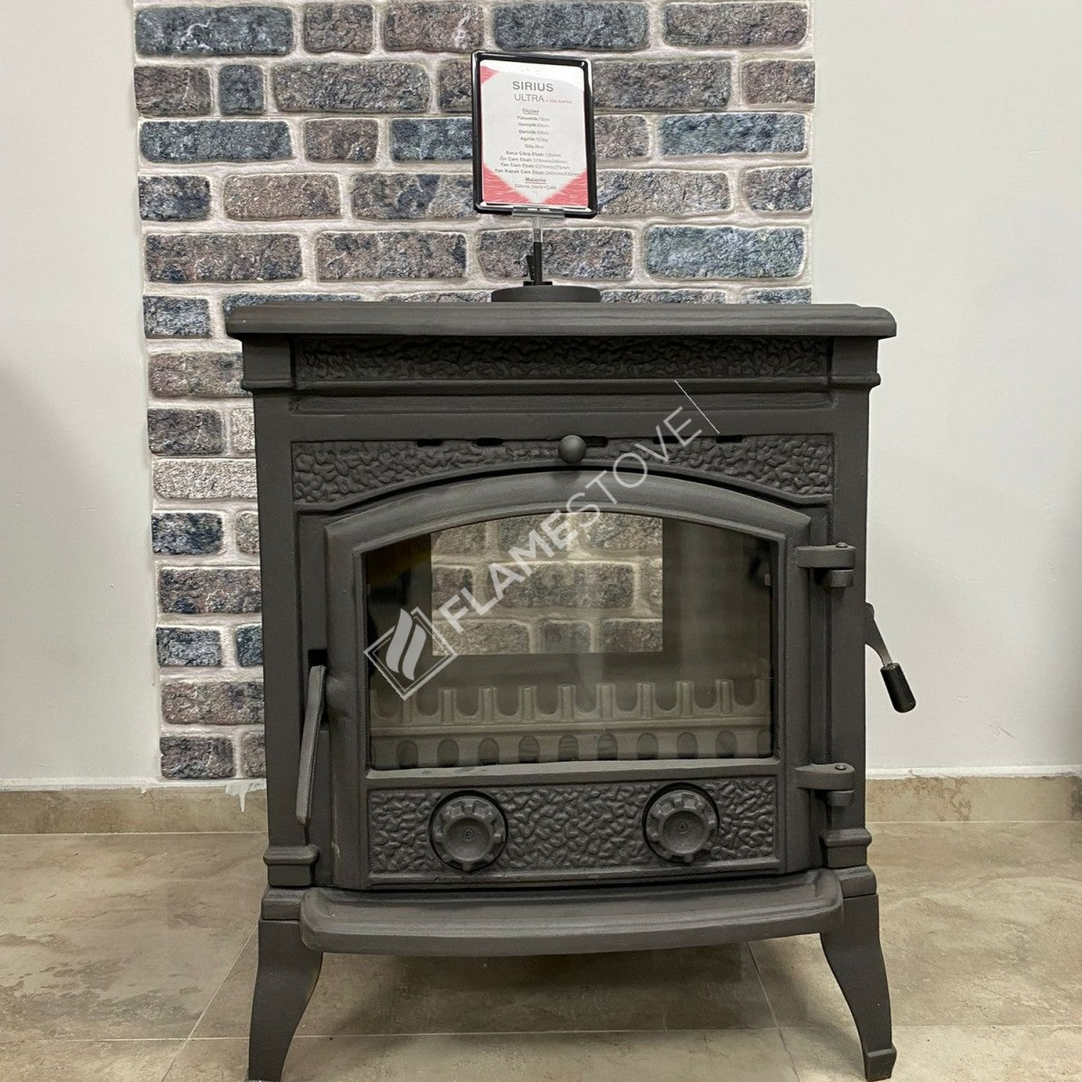 Sirius Ultra 4 Yan Kapak Döküm Soba: Yüksek Verimli Pik Döküm, Schott Robax Cam