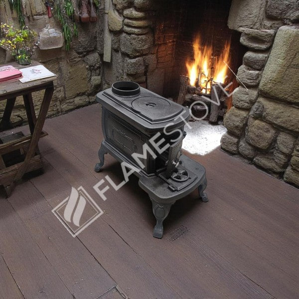 Nostaljik Fransız H2 Pik Döküm Soba: Odun Kömür Uyumlu, Yüksek Verimli Isıtma