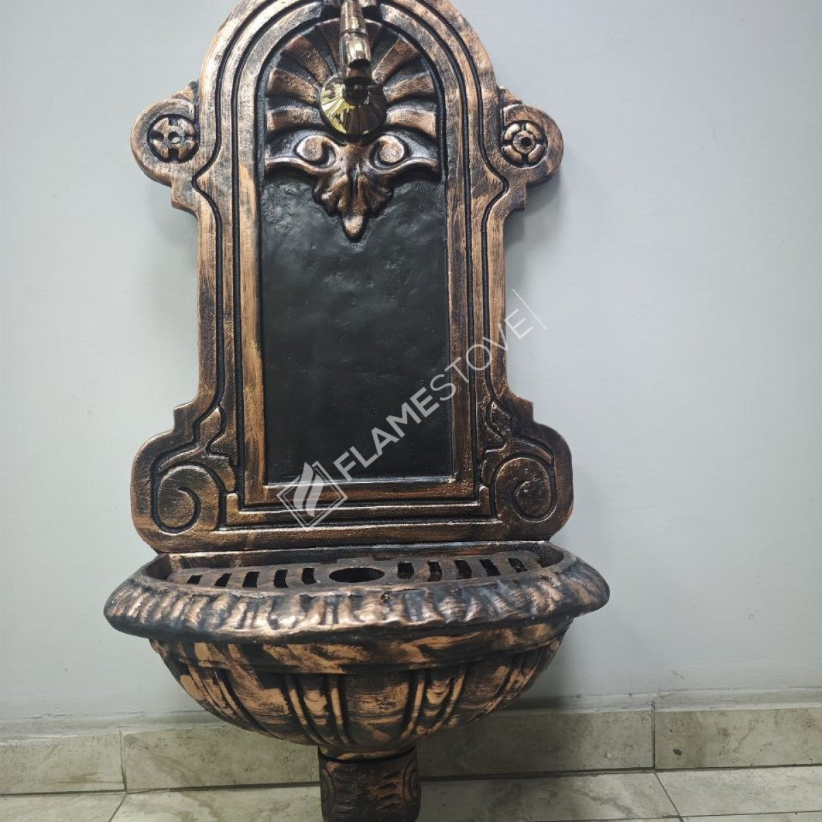 Flame Stove FS-901 Bakır Döküm Alüminyum Bahçe Çeşmesi, Dış Mekan Dayanıklı Su Musluğu