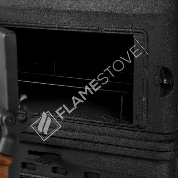 Modena Lux Oven Fırınlı Döküm Soba: Yüksek Verimli, 3 Camlı, Schott Robax