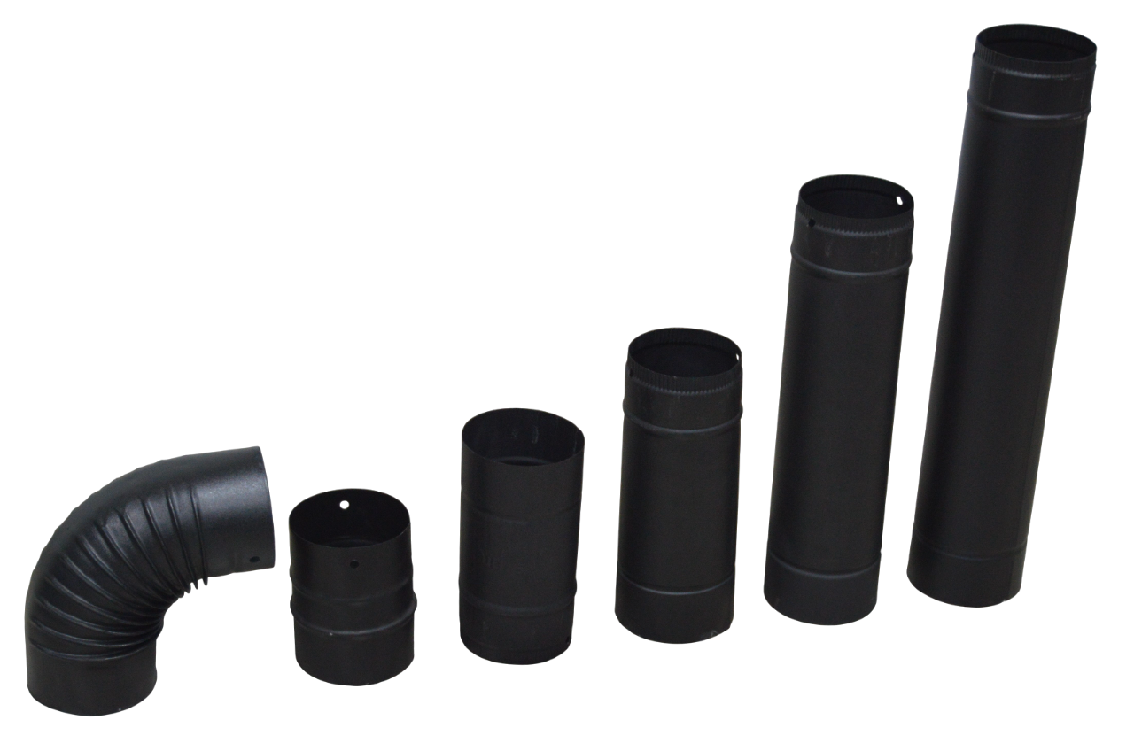 FS-150 150mm Çap Soba Borusu Seti | Antrasit | 6 Parça Boru Seti
