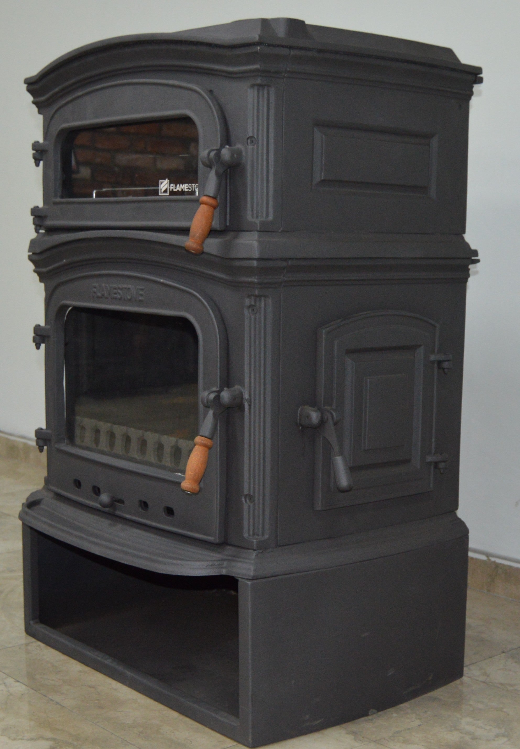FS-033YKST Flame Stove Altara Premium YK Döküm Soba: Çift Yanmalı, Fırınlı, Odunluklu