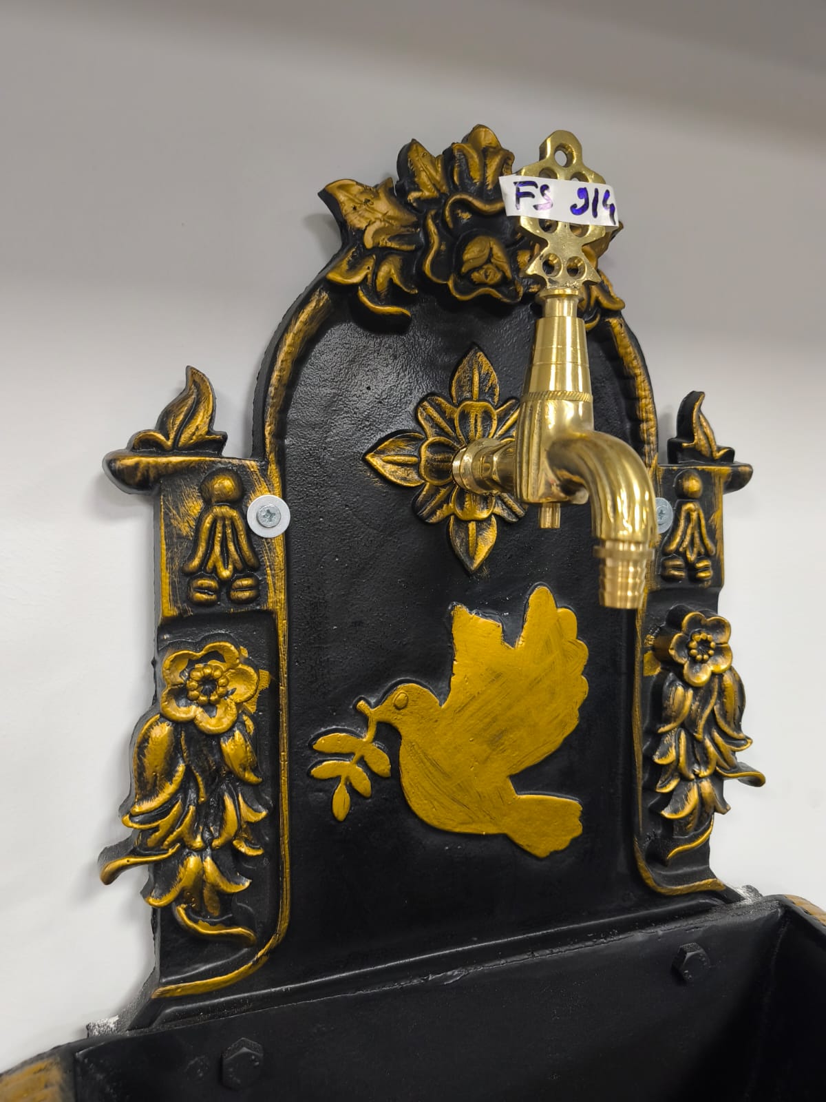 FS-914 Flame Stove Küçük Gold Döküm Alüminyum Bahçe Çeşmesi Dış Mekan Dayanıklı Su Musluğu