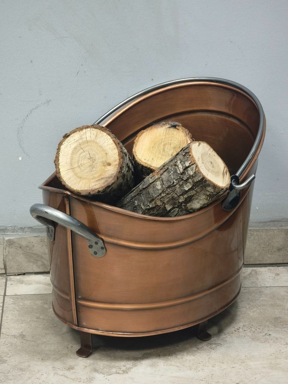 FS-2280 FlameStove Bakır Renk Taşınabilir Odun Sobası | İç ve Dış Mekan Kullanıma Uygun | Geniş Ağızlı, Dayanıklı Sac Gövde