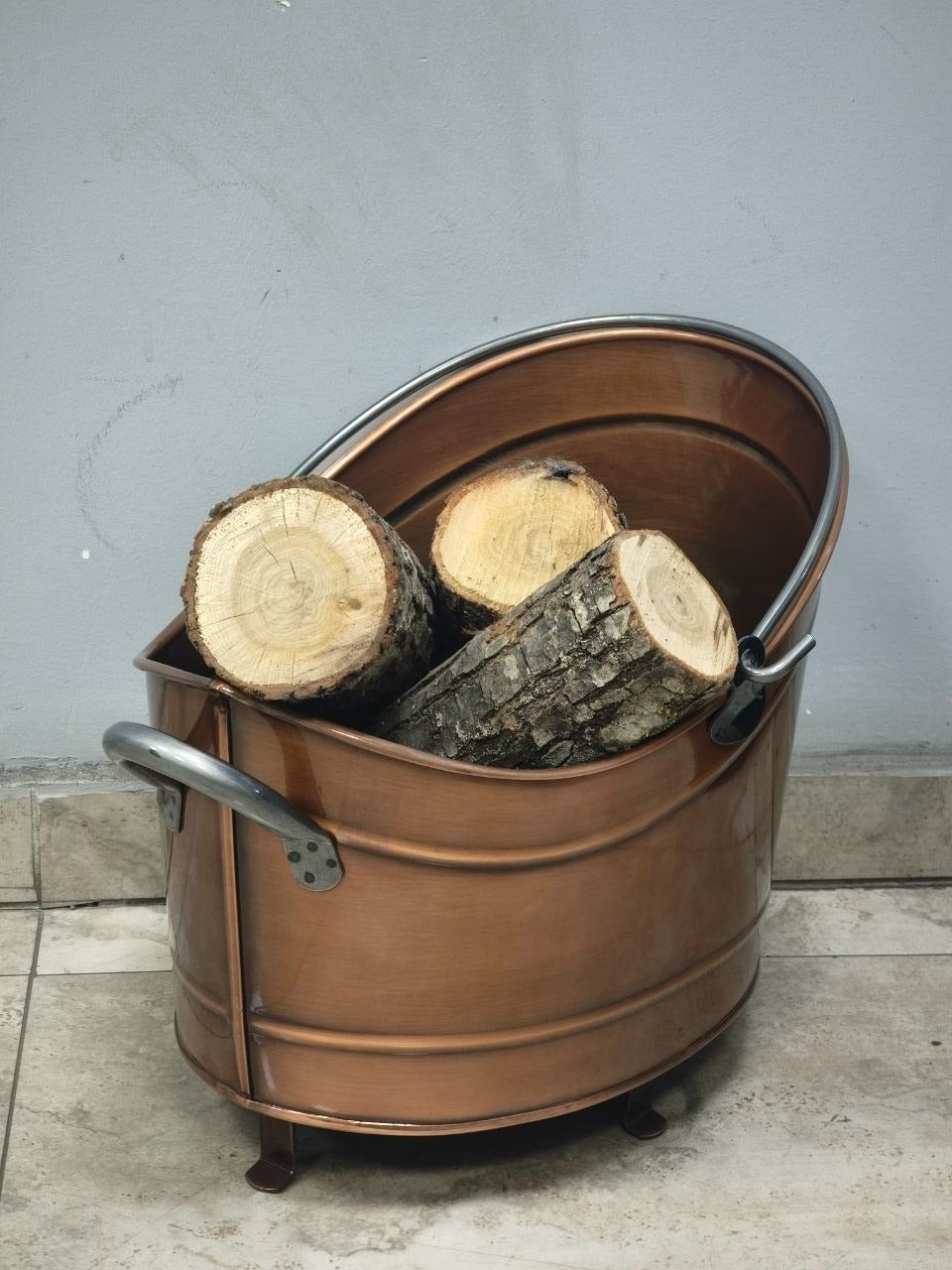 FS-2280 FlameStove Bakır Renk Taşınabilir Odun Sobası | İç ve Dış Mekan Kullanıma Uygun | Geniş Ağızlı, Dayanıklı Sac Gövde