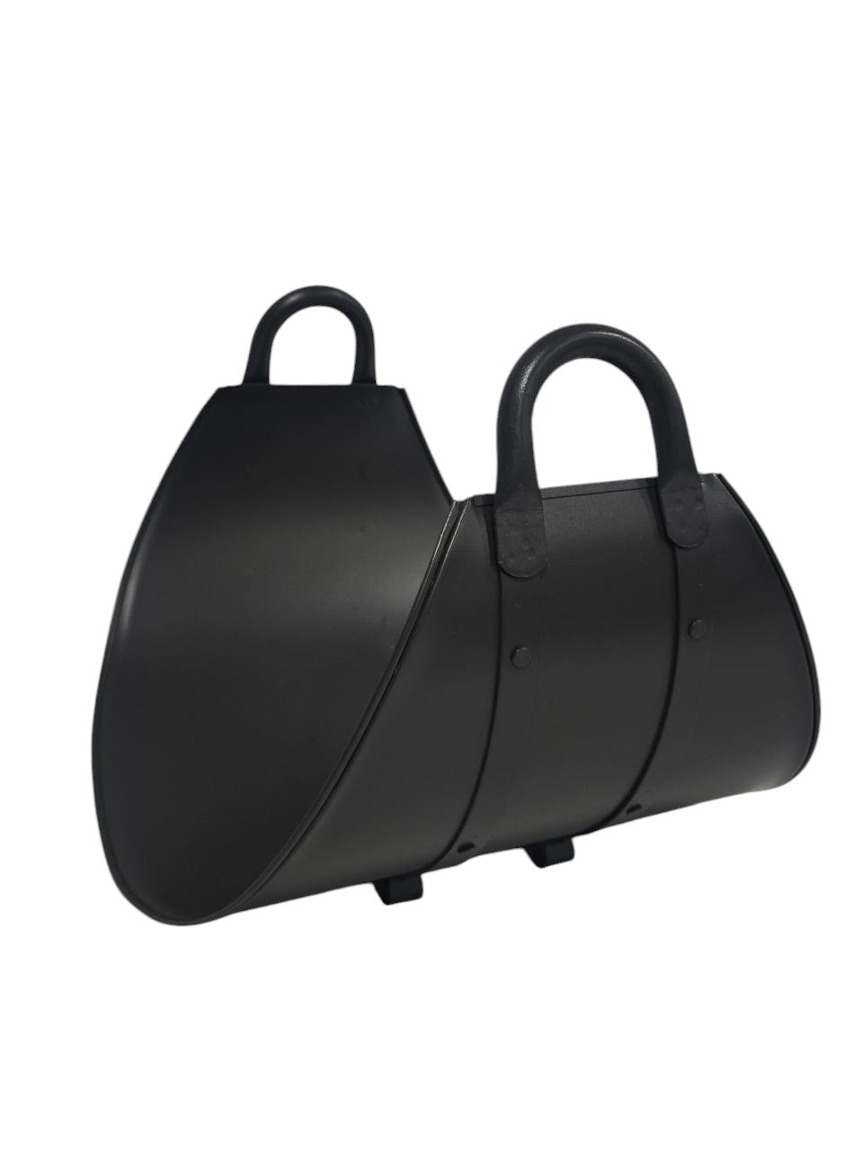 FS-97010 FlameStove Mat Siyah Taşınabilir Odun Kovası | Sac Gövde | Çift Kulplu, Şömine ve Soba Yanı Kullanım FS-97010