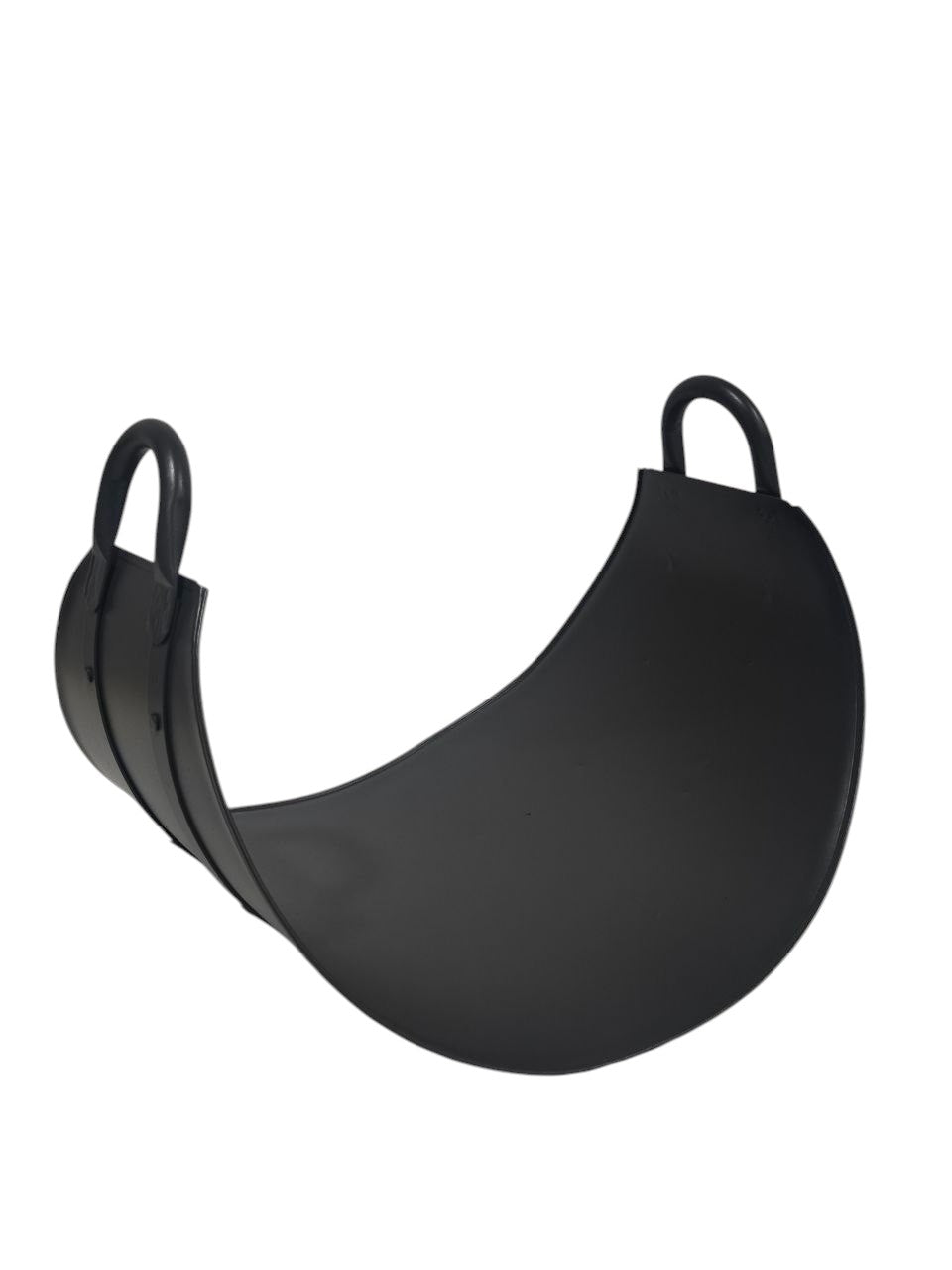 FS-97010 FlameStove Mat Siyah Taşınabilir Odun Kovası | Sac Gövde | Çift Kulplu, Şömine ve Soba Yanı Kullanım FS-97010