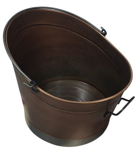 FS-2263 FlameStove  Bakır Renkli Oval Odun Kovası | Çift Kulplu Şık ve Dayanıklı Sac Odunluk