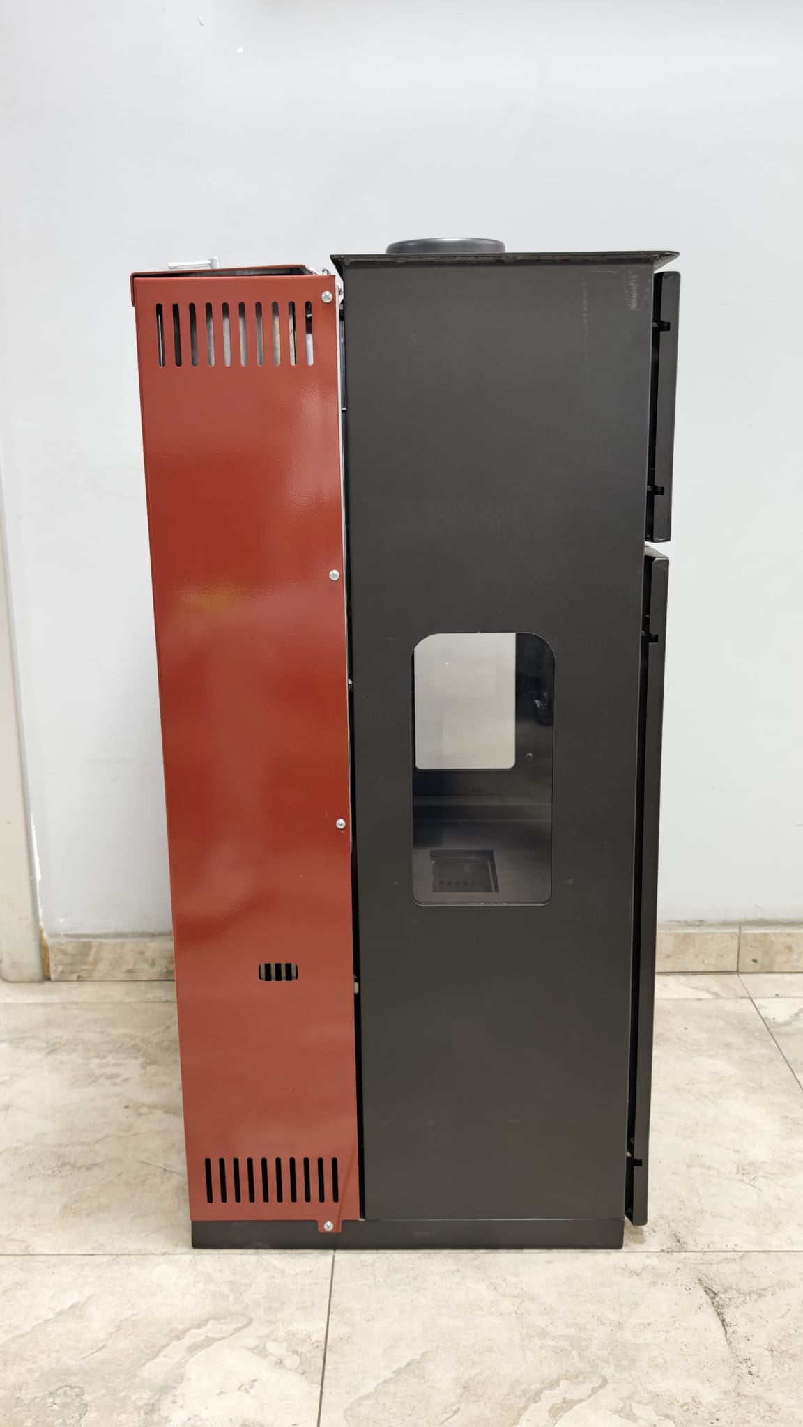 FS-294 Hybrid Lüx Gurme Çelik Soba | 3 Camlı | 2 Kat Fırın | Pelet ve Odun Yakıtlı