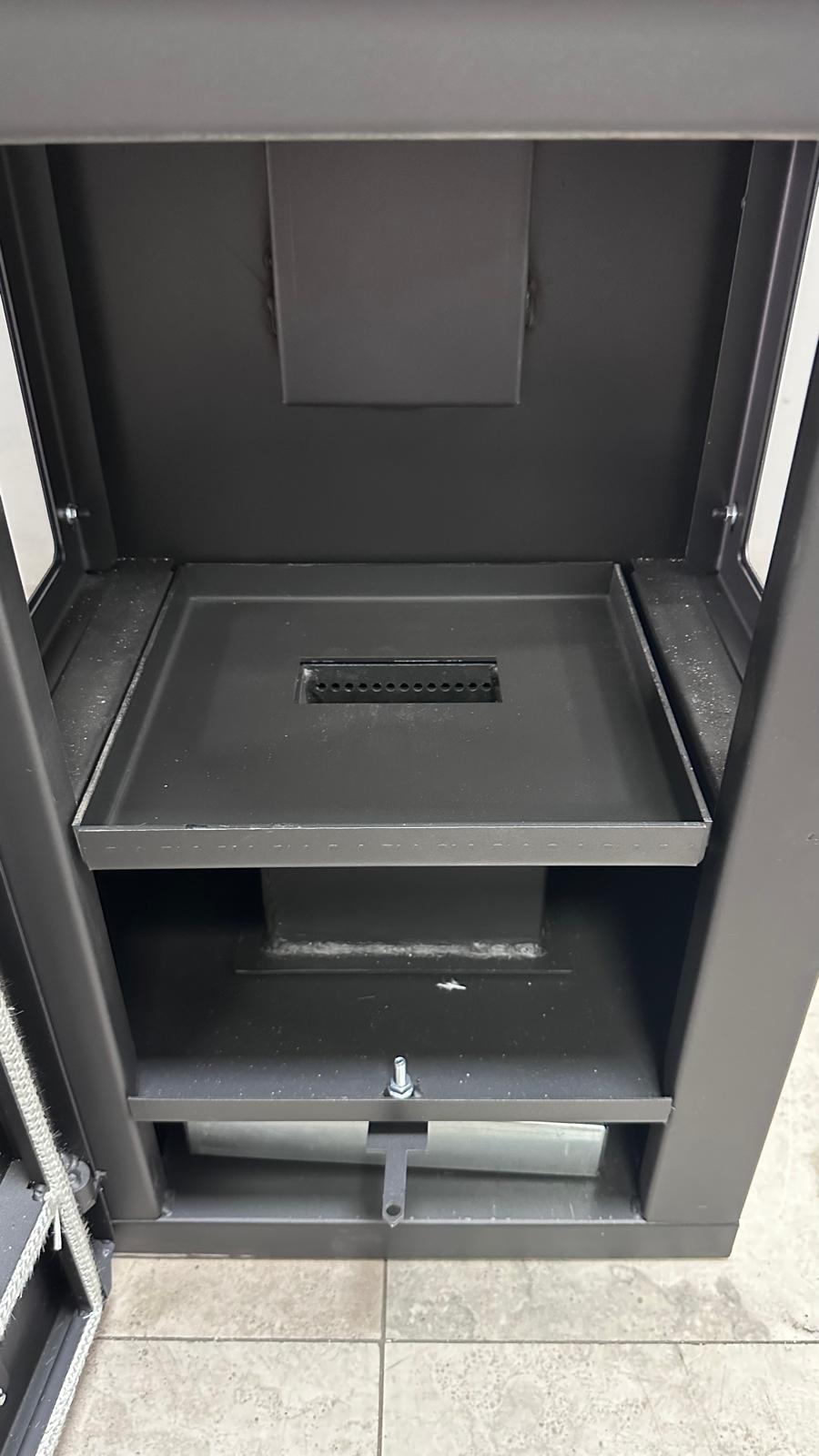 FS-295 Mini Hybrid Lüx Gurme Çelik Soba | Fırınlı | 3 Camlı | Pelet ve Odun Yakıtlı