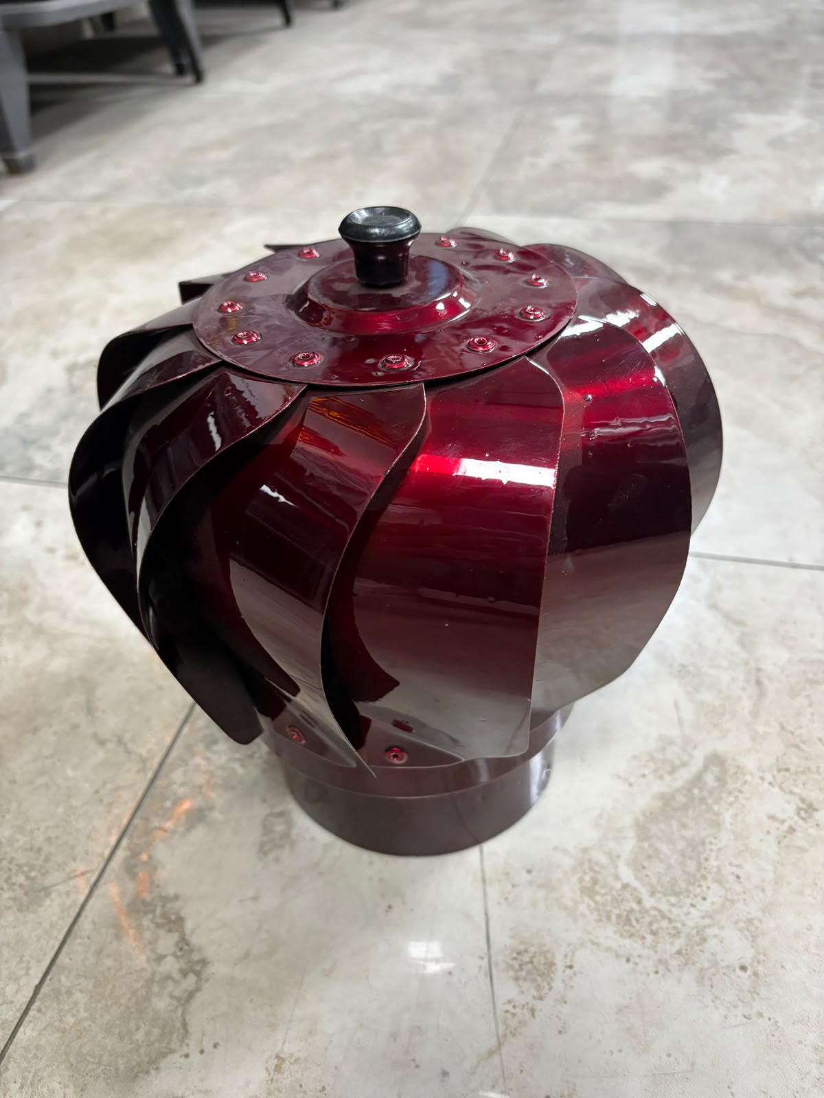 FS-131  Flame Stove Bilyalı Baca Üstü Döner Şapka Kırmızı