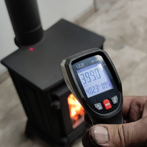 FS-051 Flame Stove Minör Yüksek Verimli Pik Döküm Soba, Schott Robax Camlı, 50 m² Isıtma