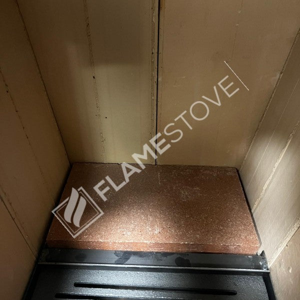 Flame Stove Çelik Yüksek Verimli Katı Yakıt Sobası, Ateş Tuğlalı, Schott Robax Camlı