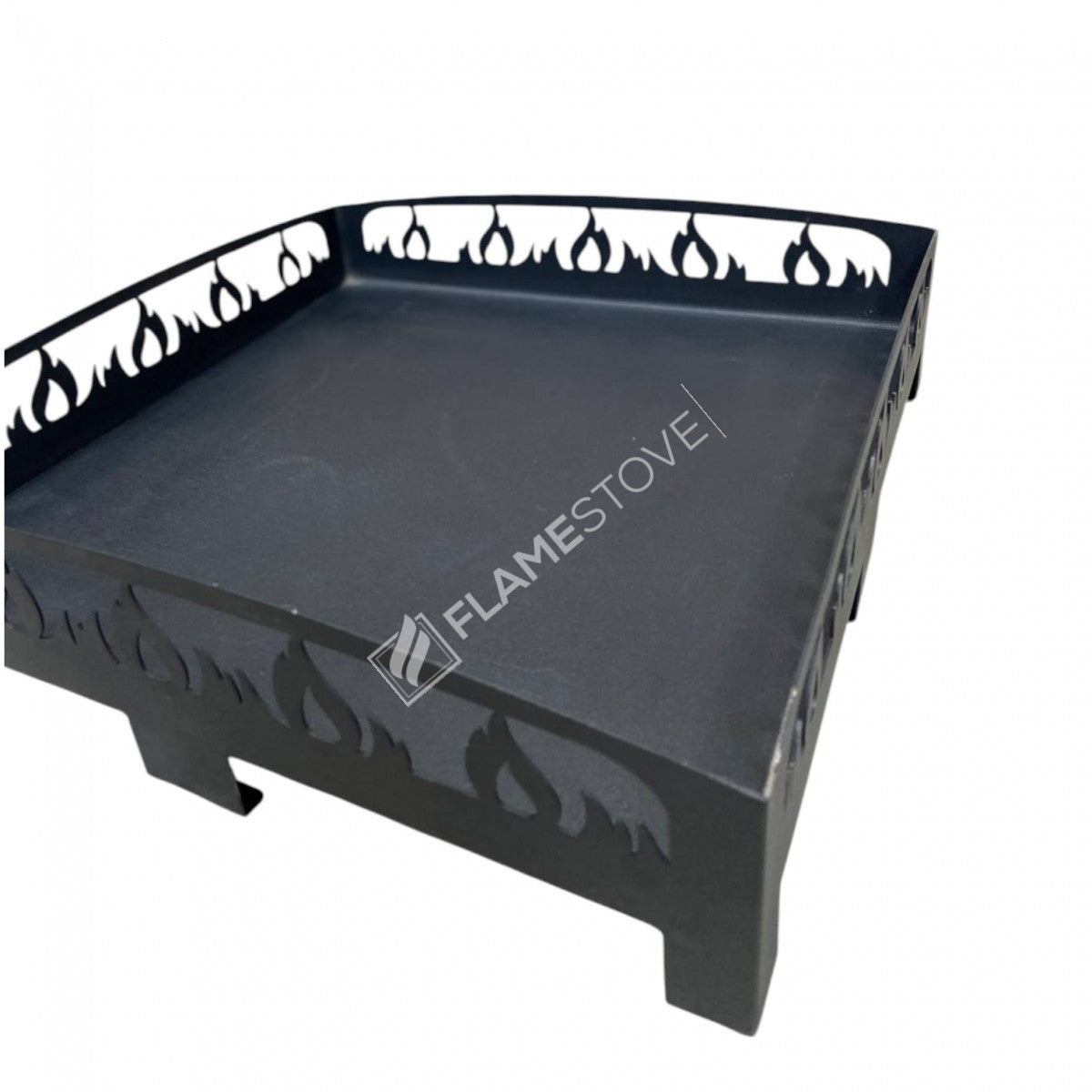 Dayanıklı Lazer Kesim Alev Desenli 50x50 cm Soba Altlığı, Zemin Koruyucu, Estetik