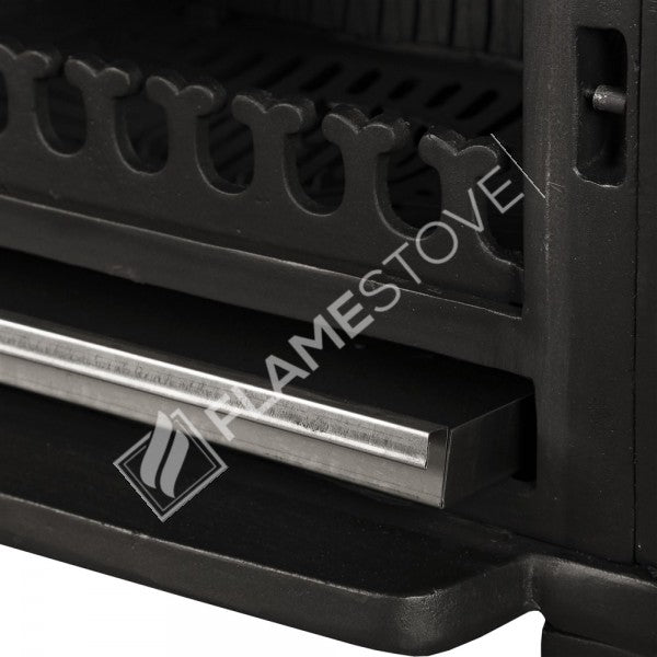 Retro Klasik Döküm Soba, Yüksek Verimli Odun Kömür Sobası, Schott Robax Camlı, 10 kW