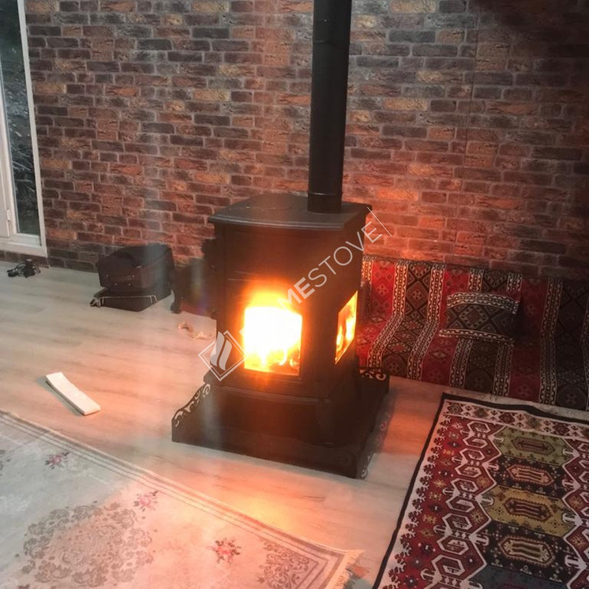 Flame Stove Sirius Maxi Fırınlı Döküm Odun Kömür Sobası Yüksek Verimli