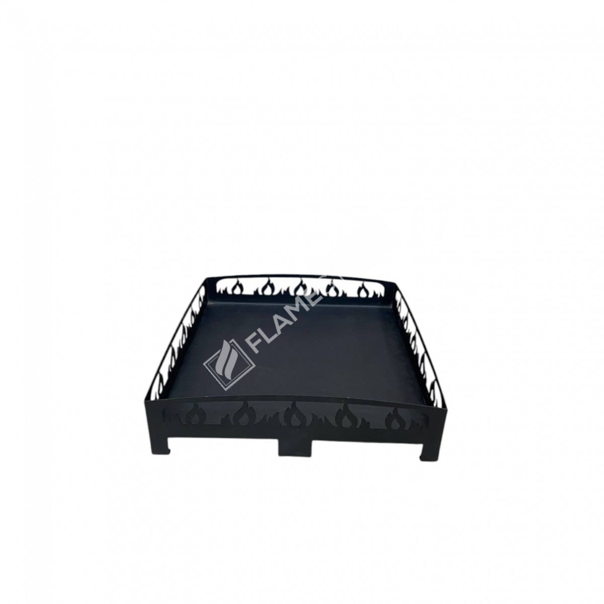 Dayanıklı Lazer Kesim Alev Desenli 50x50 cm Soba Altlığı, Zemin Koruyucu, Estetik