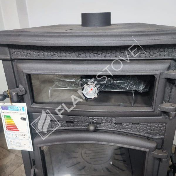 Flame Stove FS-13ST Sirius Maxi Fırınlı Döküm Soba, 15 kW Güç, Yüksek Verimli Isıtma