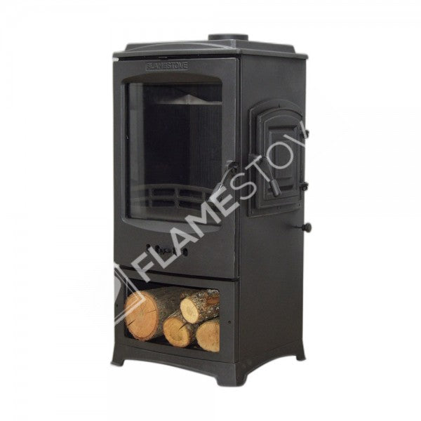 Flame Stove Lodi Şömine Soba: Yan Yüklemeli, Odunluklu, A Sınıfı, Çift Yanmalı