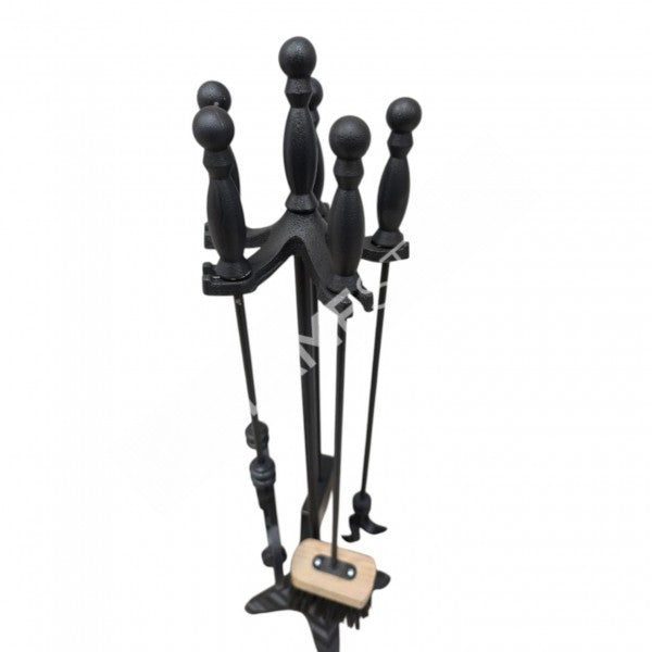 Flame Stove 4'lü Pik Döküm Alüminyum Soba Şömine Maşa Takımı 800° Isıya Dayanıklı