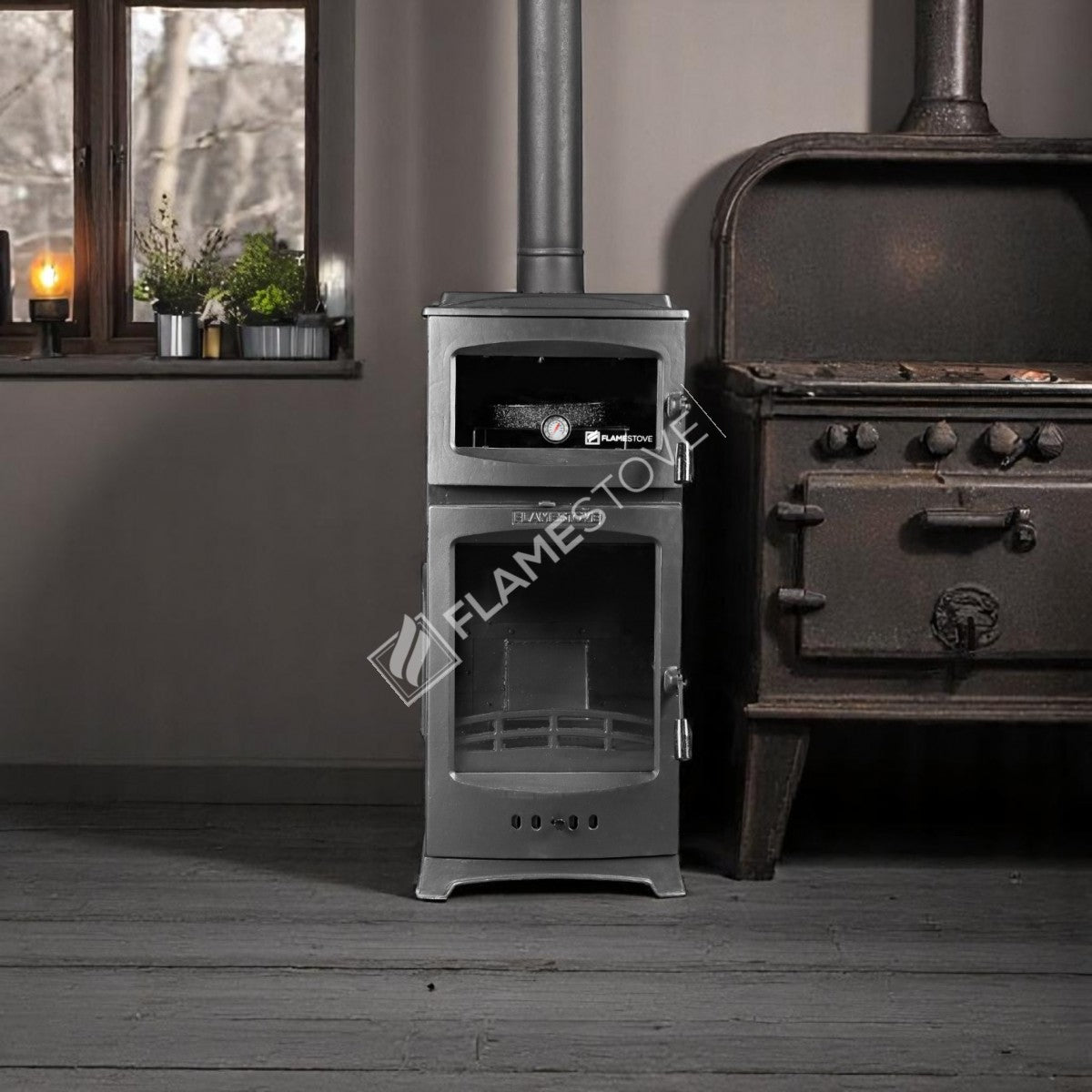 Lodi Lux Gurme Fırınlı Pelet Sobası, 3 Camlı, Yüksek Verimli A Sınıfı, 12 kW