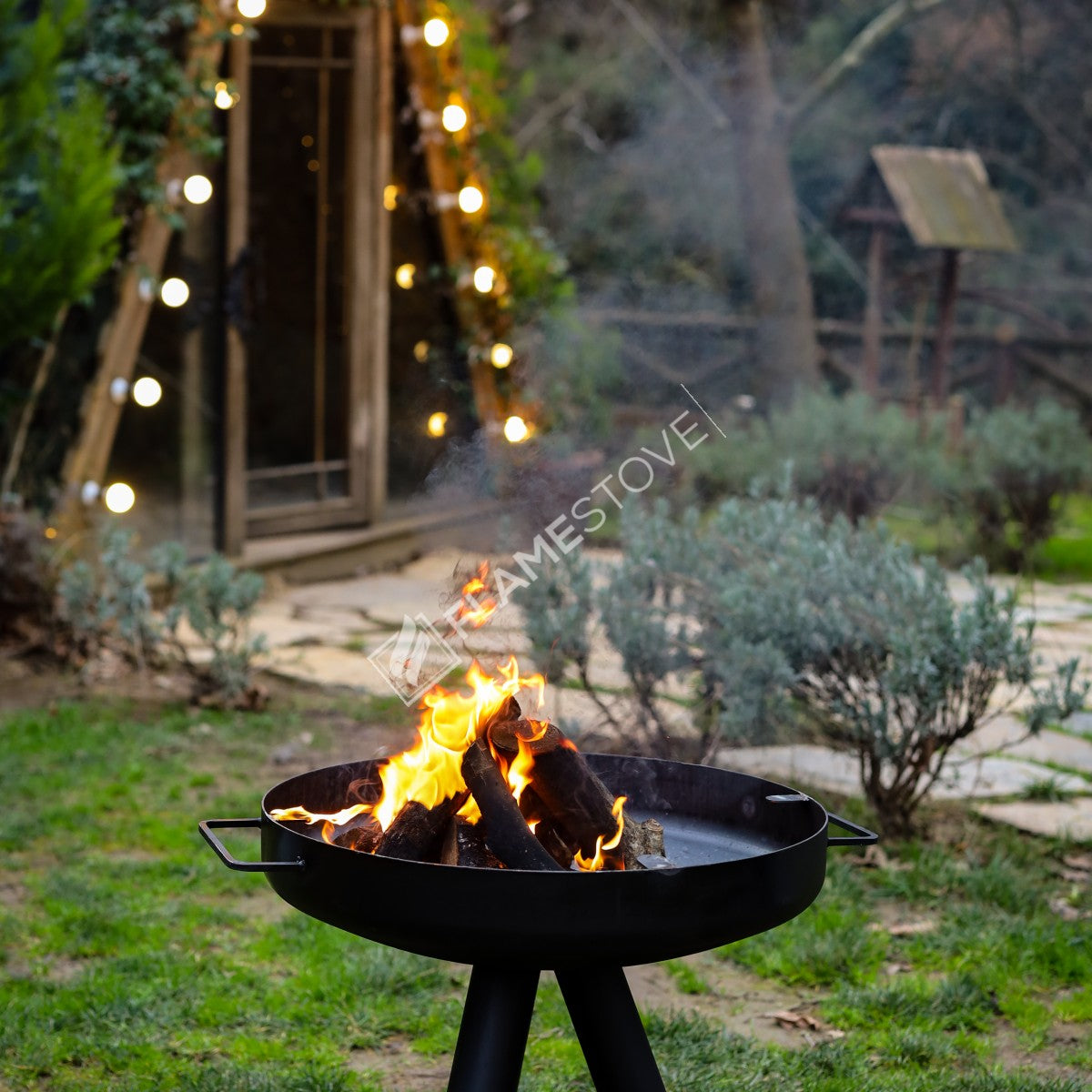 Flame Feast Açık Hava Ateş Çukuru: Barbekü Izgaralı, Derin Hazneli, Dayanıklı Sac