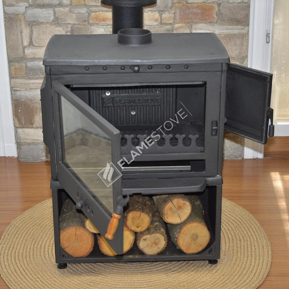 Flame Stove Retro YK FS-041YKST 10kW Yüksek Verimli Döküm Soba