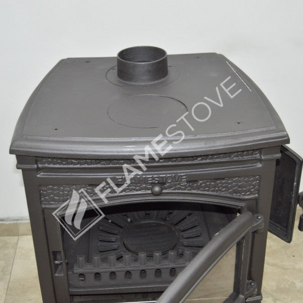 Sirius Star Yüksek Verimli Döküm Soba Yan Kapaklı Odunluklu, Schott-Robax Camlı, Odun Kömür