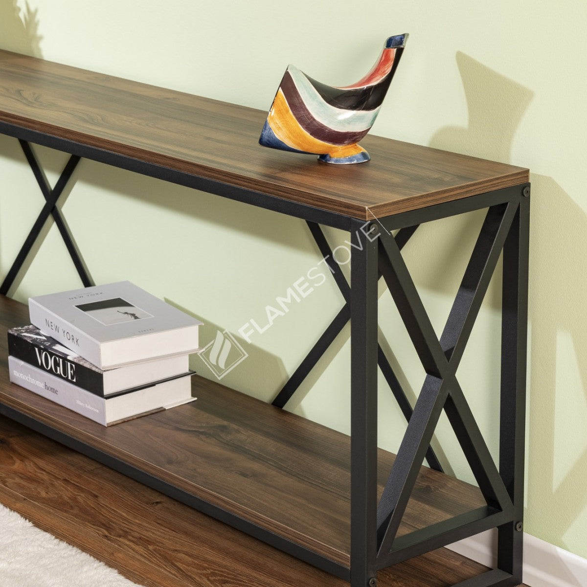 Çok Amaçlı Modern Kahve Rengi Konsol TV Ünitesi Şık Fonksiyonel Metal MDF