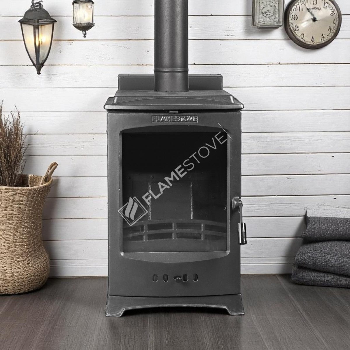 Flame Stove Lodi Krom Hazneli Yüksek Verimli A Sınıfı Pelet Sobası 7 kW