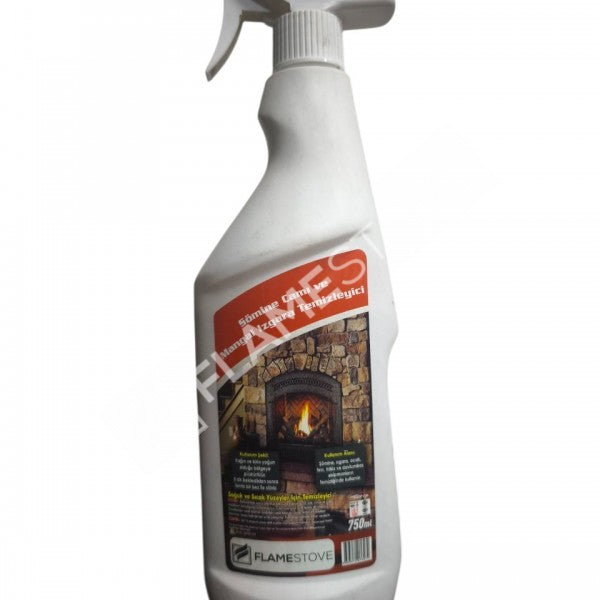 Güçlü Şömine Soba Cam Temizleyici Sprey 750 ml Hızlı Etkili Kurum Kiri Çözücü
