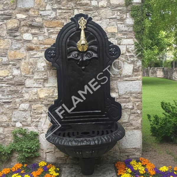 Flame Stove FS-903 Mat Siyah Alüminyum Bahçe Çeşmesi - Dış Mekan Zarafeti