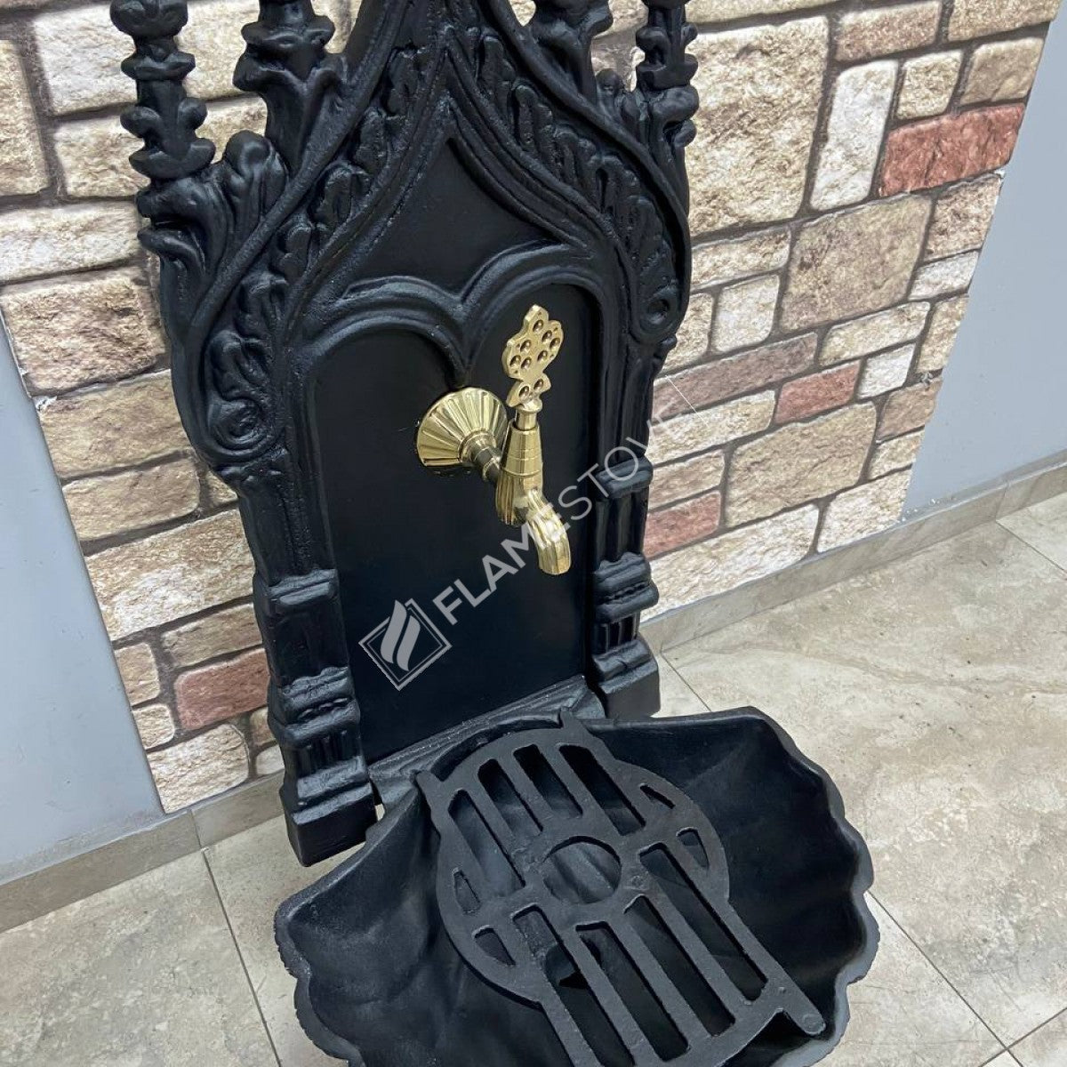 Flame Stove FS-906 Mat Siyah Midye Alüminyum Bahçe Çeşmesi: Modern, Şık, Dayanıklı