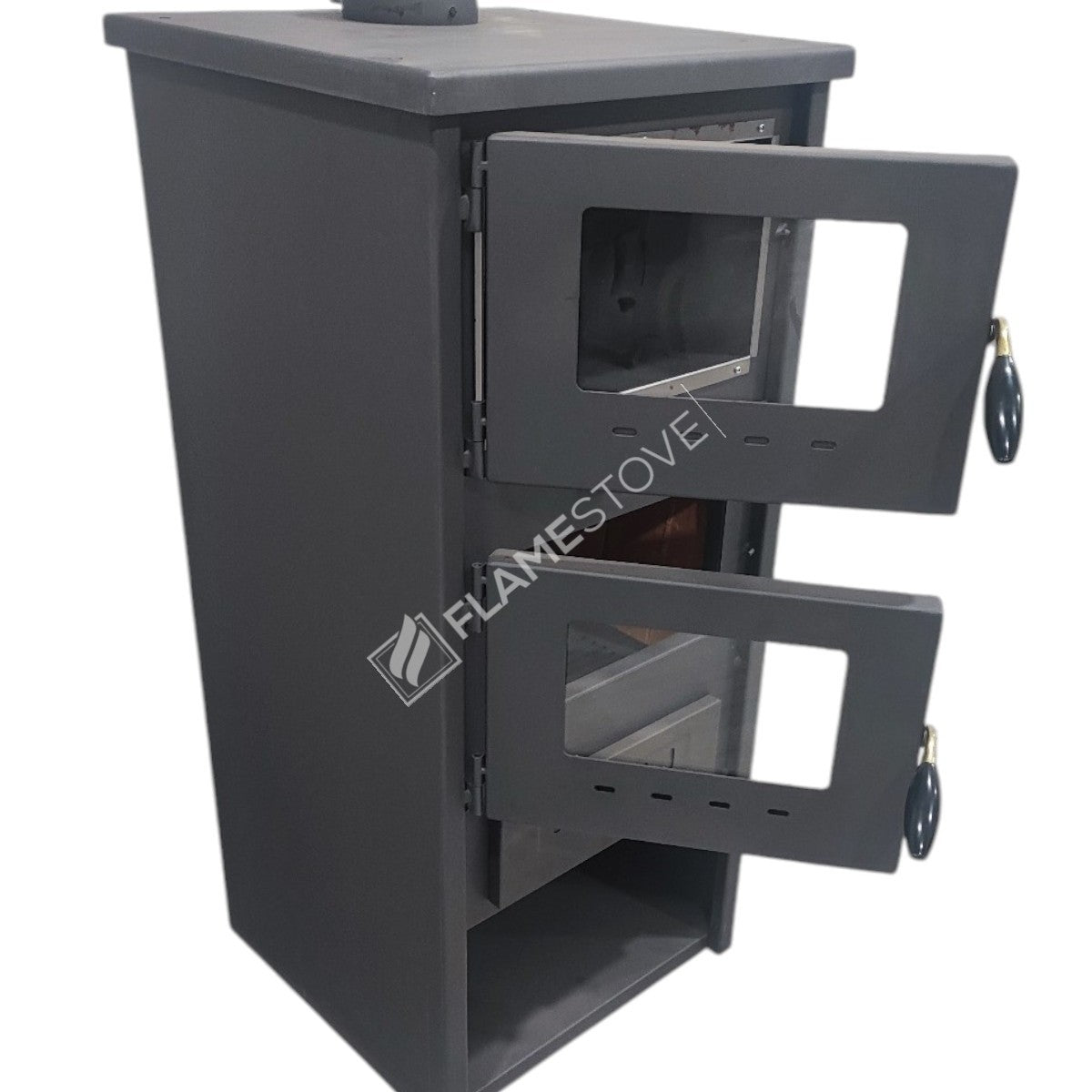 Üçlü Set Çelik Soba Ateş Tuğlalı Fırınlı Odunluklu Maşa Takımılı Set