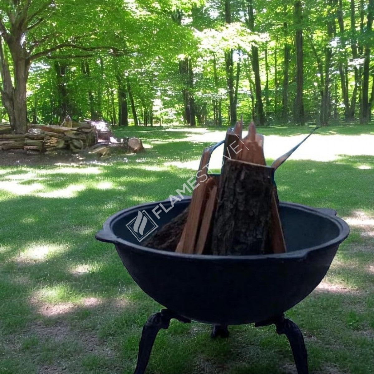 Flame Pit Döküm Ateş Çukuru: 65cm Çap, 10mm Kalın, Yüksek Isı Dayanımı