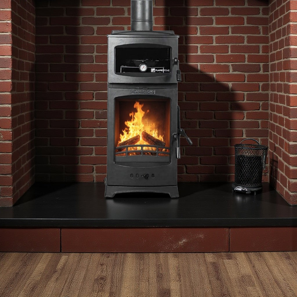 Lodi Gurme Fırınlı Döküm Soba, A Sınıfı, Çift Yanmalı, 8 kW 