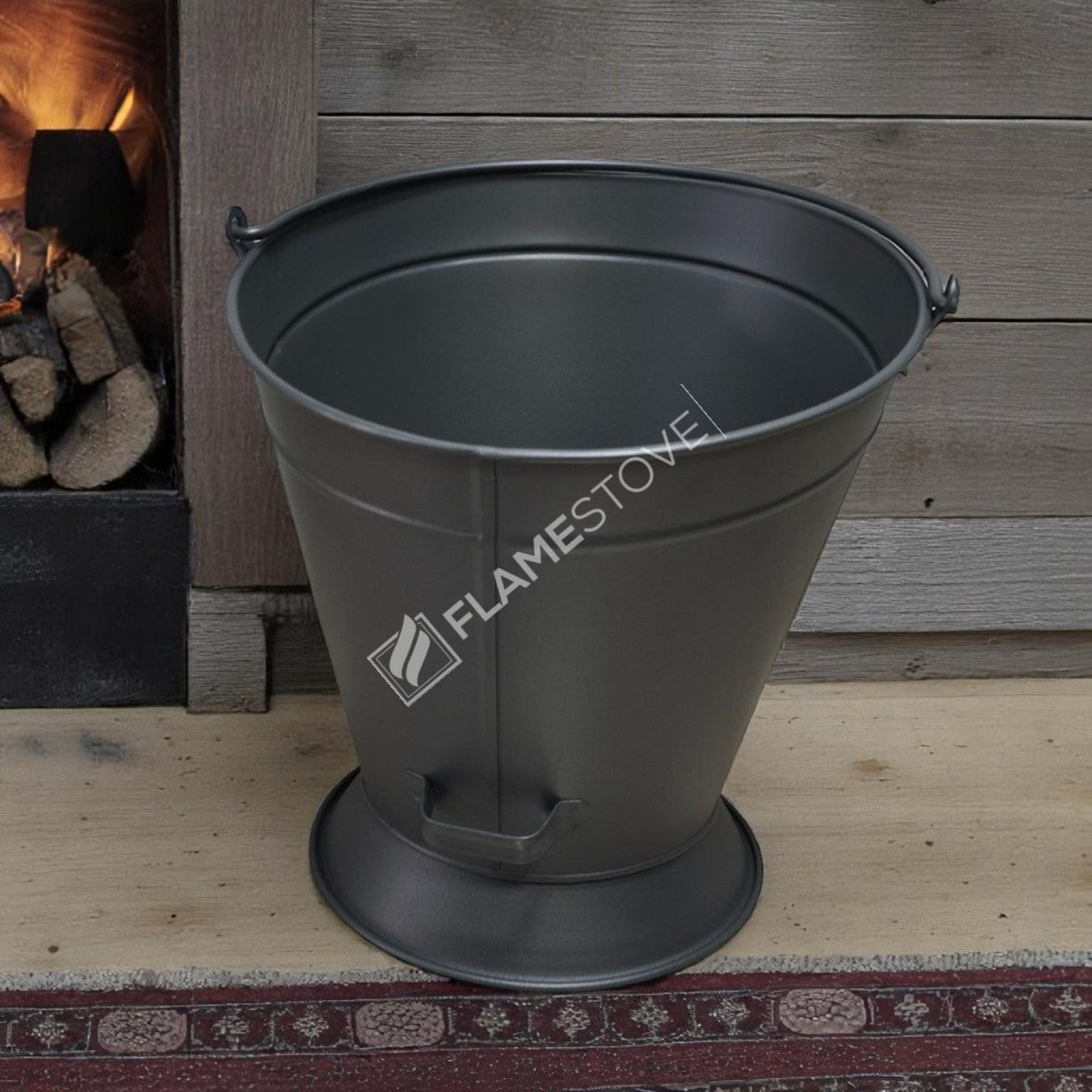 Flame Stove Mat Siyah Taşınabilir Şömine Odunluk Kömürlük Kovası Ev Aksesuarı