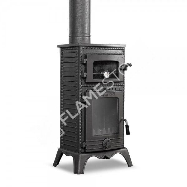 Major Pik Döküm Fırınlı Odun Kömür Sobası, Schott Robax Camlı, Yüksek Verimli