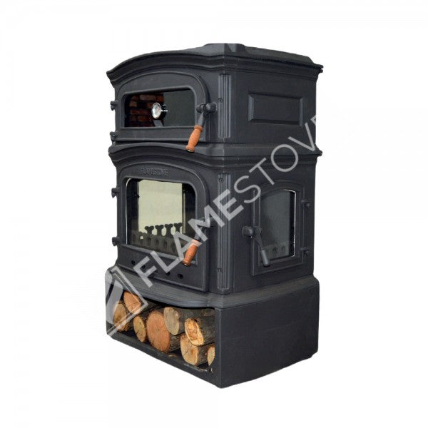 Altara Lux Premium Style YK Fırınlı Döküm Soba, Çift Yanmalı, Odunluklu, 18 kW, A Sınıfı