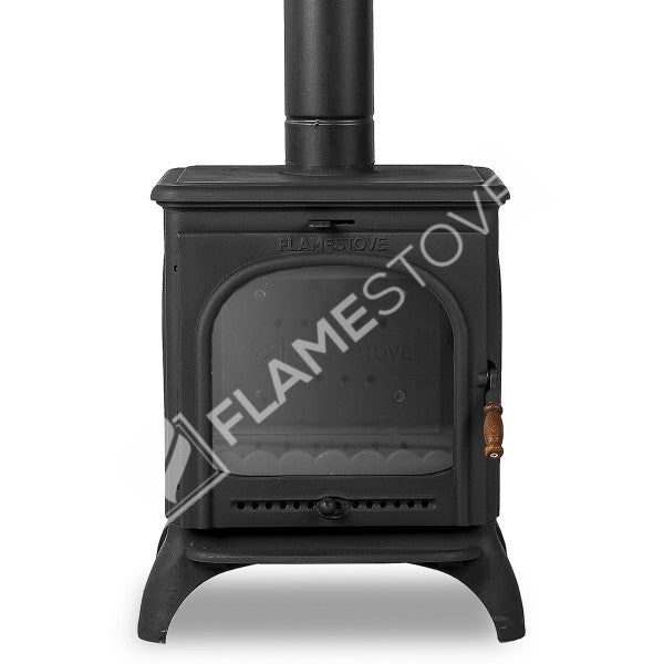 Modena Lux 3 Camlı Döküm Soba: Yüksek Verimli, Kül Boşaltmalı, 8 kW